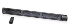 HeatCare Keramisk mellembølge el-varmepanel 2000W i sort m/fjernbetjening.
