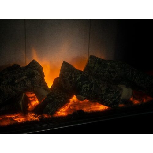 Built in electric fireplace flame close up ELP 80 401